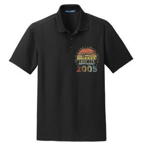 17th Birthday Gift Awesome Since December 2005 17 Year Old Dry Zone Grid Polo