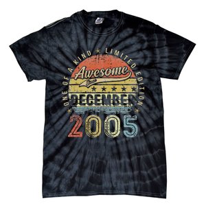 17th Birthday Gift Awesome Since December 2005 17 Year Old Tie-Dye T-Shirt