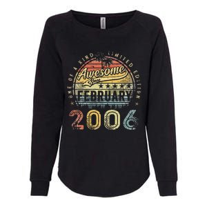 17th Birthday Gift Awesome Since February 2006 17 Year Old Cute Womens California Wash Sweatshirt