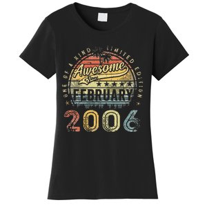 17th Birthday Gift Awesome Since February 2006 17 Year Old Cute Women's T-Shirt