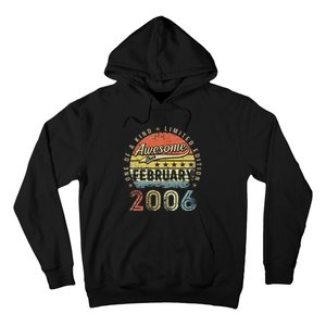 17th Birthday Gift Awesome Since February 2006 17 Year Old Love Cute Hoodie