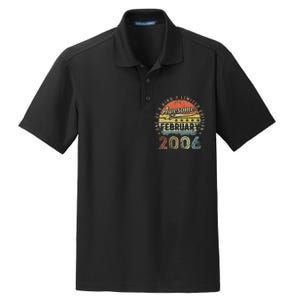 17th Birthday Gift Awesome Since February 2006 17 Year Old Love Cute Dry Zone Grid Polo