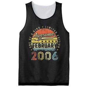 17th Birthday Gift Awesome Since February 2006 17 Year Old Love Cute Mesh Reversible Basketball Jersey Tank