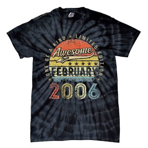 17th Birthday Gift Awesome Since February 2006 17 Year Old Love Cute Tie-Dye T-Shirt