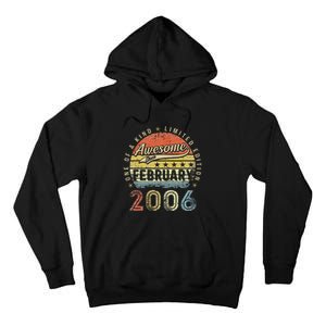 17th Birthday Gift Awesome Since February 2006 17 Year Old Love Cute Tall Hoodie