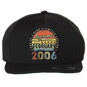 17th Birthday Gift Awesome Since February 2006 17 Year Old Love Cute Wool Snapback Cap