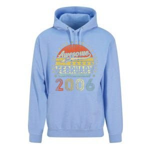 17th Birthday Gift Awesome Since February 2006 17 Year Old Love Cute Unisex Surf Hoodie