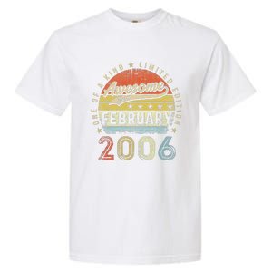 17th Birthday Gift Awesome Since February 2006 17 Year Old Love Cute Garment-Dyed Heavyweight T-Shirt