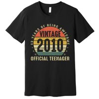 13th Birthday Gifts Vintage 2010 Teenager 13 Years Old Premium T-Shirt