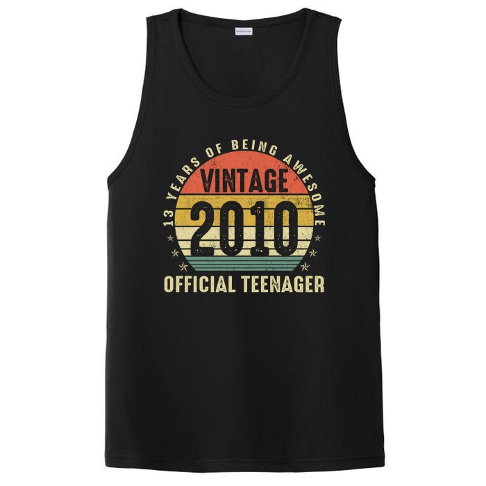 13th Birthday Gifts Vintage 2010 Teenager 13 Years Old PosiCharge Competitor Tank