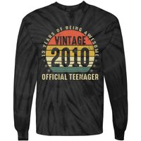 13th Birthday Gifts Vintage 2010 Teenager 13 Years Old Tie-Dye Long Sleeve Shirt