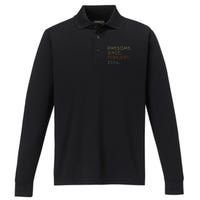 17th Birthday Gift Awesome Since February 2006 17 Year Old Love Performance Long Sleeve Polo