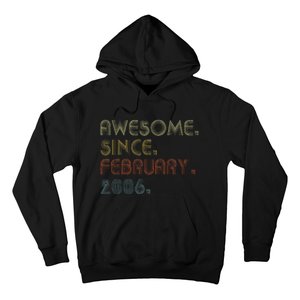 17th Birthday Gift Awesome Since February 2006 17 Year Old Love Hoodie