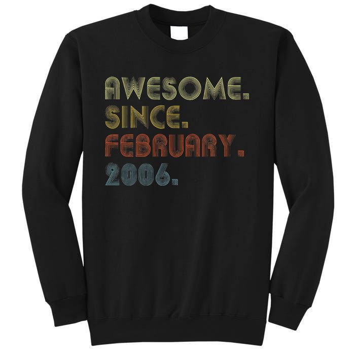 17th Birthday Gift Awesome Since February 2006 17 Year Old Love Sweatshirt