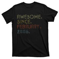 17th Birthday Gift Awesome Since February 2006 17 Year Old Love T-Shirt