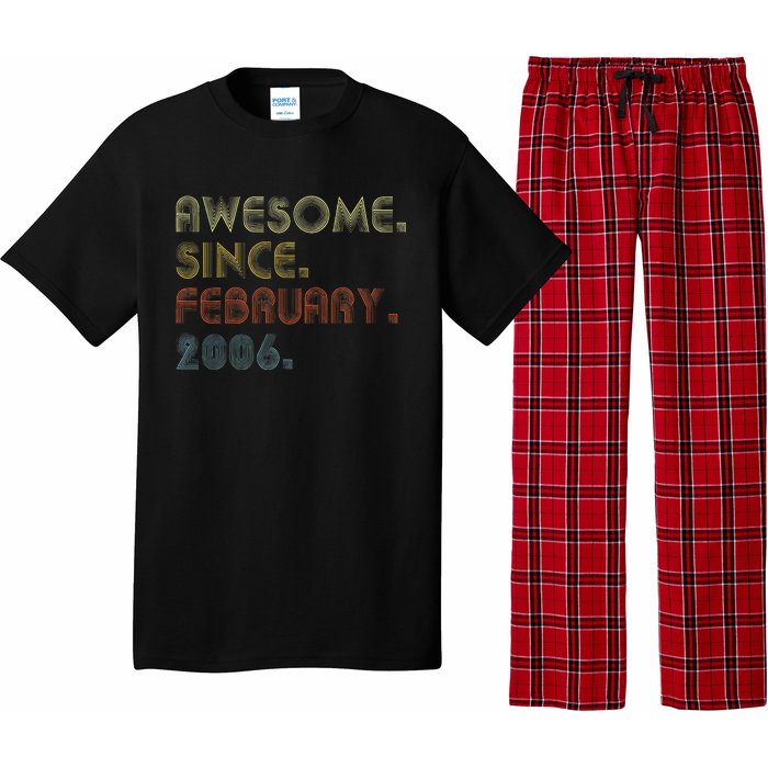 17th Birthday Gift Awesome Since February 2006 17 Year Old Love Pajama Set