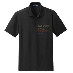 17th Birthday Gift Awesome Since February 2006 17 Year Old Love Dry Zone Grid Polo