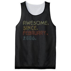 17th Birthday Gift Awesome Since February 2006 17 Year Old Love Mesh Reversible Basketball Jersey Tank