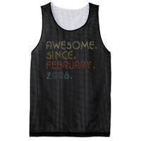 17th Birthday Gift Awesome Since February 2006 17 Year Old Love Mesh Reversible Basketball Jersey Tank