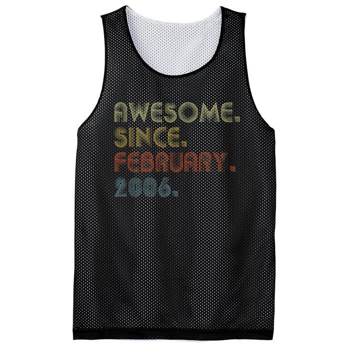 17th Birthday Gift Awesome Since February 2006 17 Year Old Love Mesh Reversible Basketball Jersey Tank