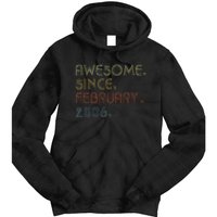 17th Birthday Gift Awesome Since February 2006 17 Year Old Love Tie Dye Hoodie