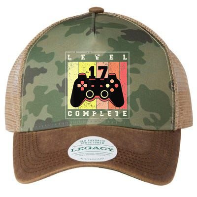 17Th Birthday Gamer Level 17 Complete Legacy Tie Dye Trucker Hat