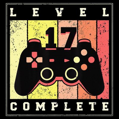 17Th Birthday Gamer Level 17 Complete T-Shirt
