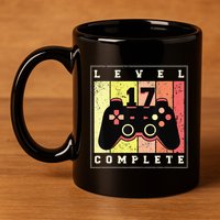 17Th Birthday Gamer Level 17 Complete 11oz C Handle Ceramic Mug