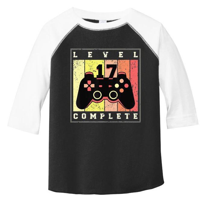 17Th Birthday Gamer Level 17 Complete Toddler Fine Jersey T-Shirt