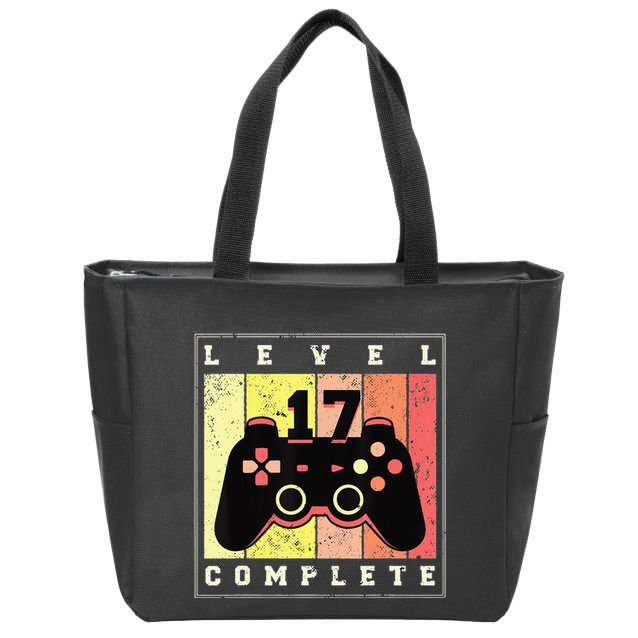 17Th Birthday Gamer Level 17 Complete Zip Tote Bag