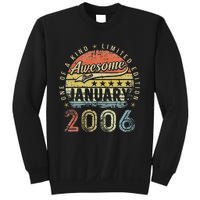 17th Birthday Gift Awesome Since January 2006 17 Year Old Sweatshirt