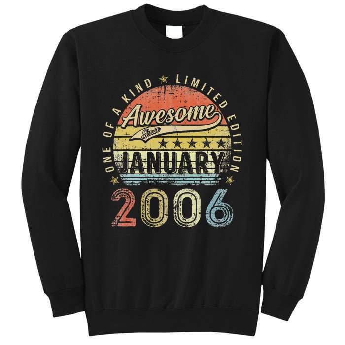 17th Birthday Gift Awesome Since January 2006 17 Year Old Sweatshirt