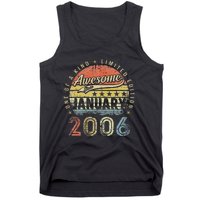 17th Birthday Gift Awesome Since January 2006 17 Year Old Tank Top