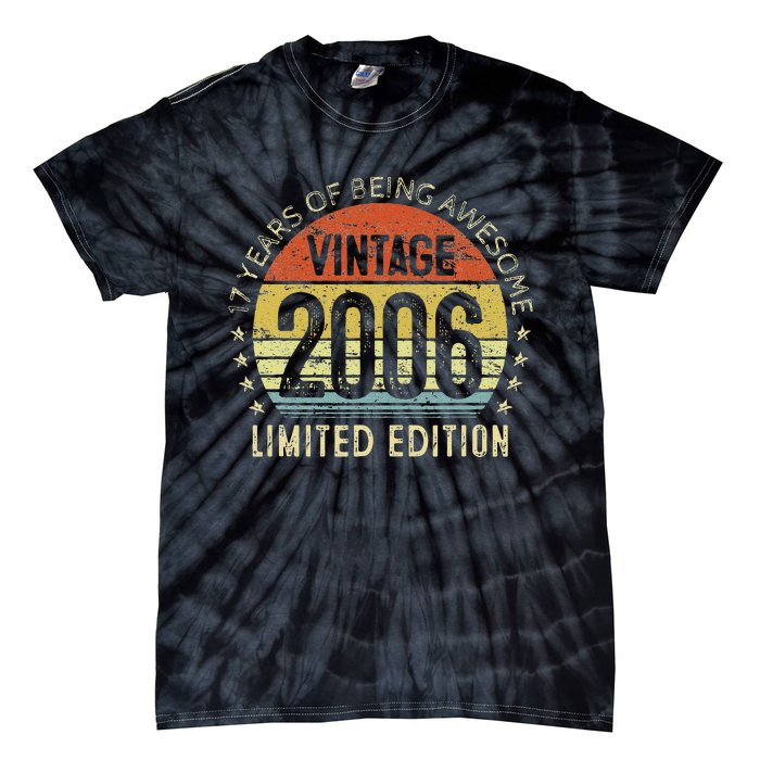 17th Birthday Gift Vintage 2006 Limited Edition 17 Year Old Tie-Dye T-Shirt