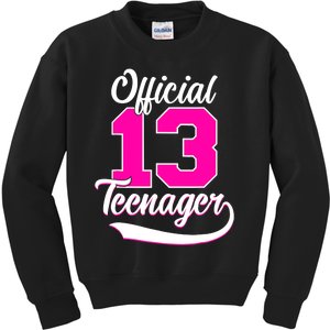 13th Birthday Girls 13 Years Cute Teenager Birthday Kids Sweatshirt