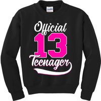 13th Birthday Girls 13 Years Cute Teenager Birthday Kids Sweatshirt