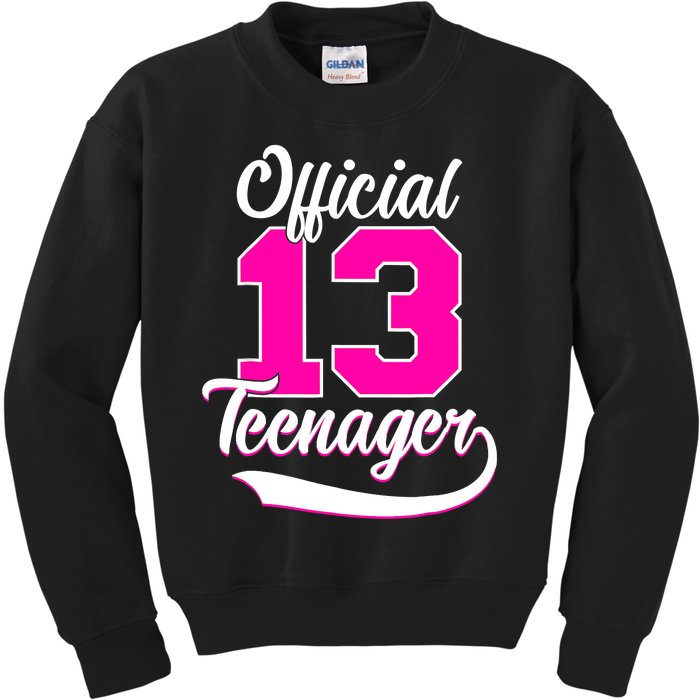 13th Birthday Girls 13 Years Cute Teenager Birthday Kids Sweatshirt