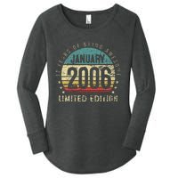 17th Birthday Gift Vintage January 2006 17 Years Old Women's Perfect Tri Tunic Long Sleeve Shirt