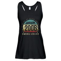 17th Birthday Gift Vintage January 2006 17 Years Old Ladies Essential Flowy Tank