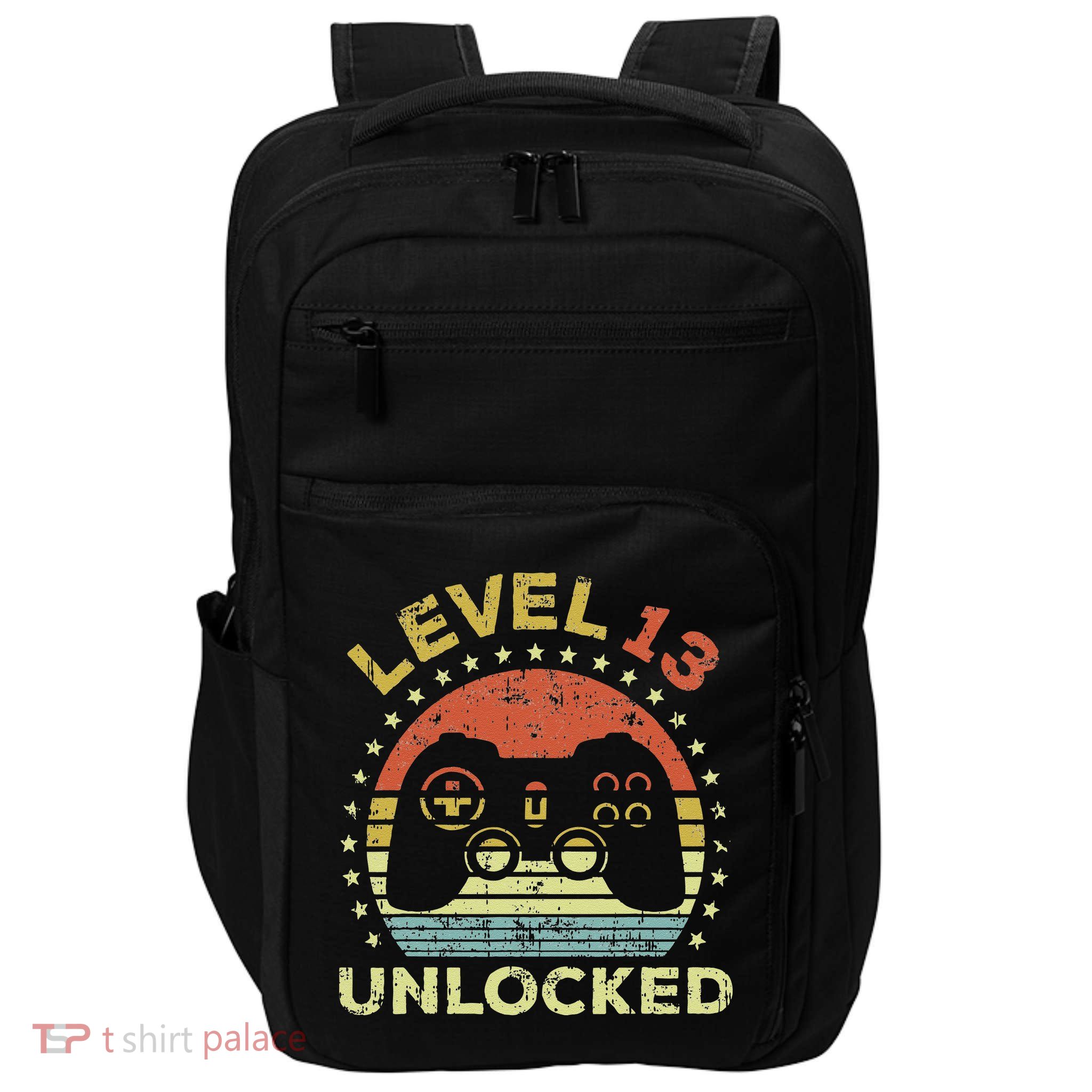 13th Birthday Gaming Level 13 Unlocked Impact Tech Backpack
