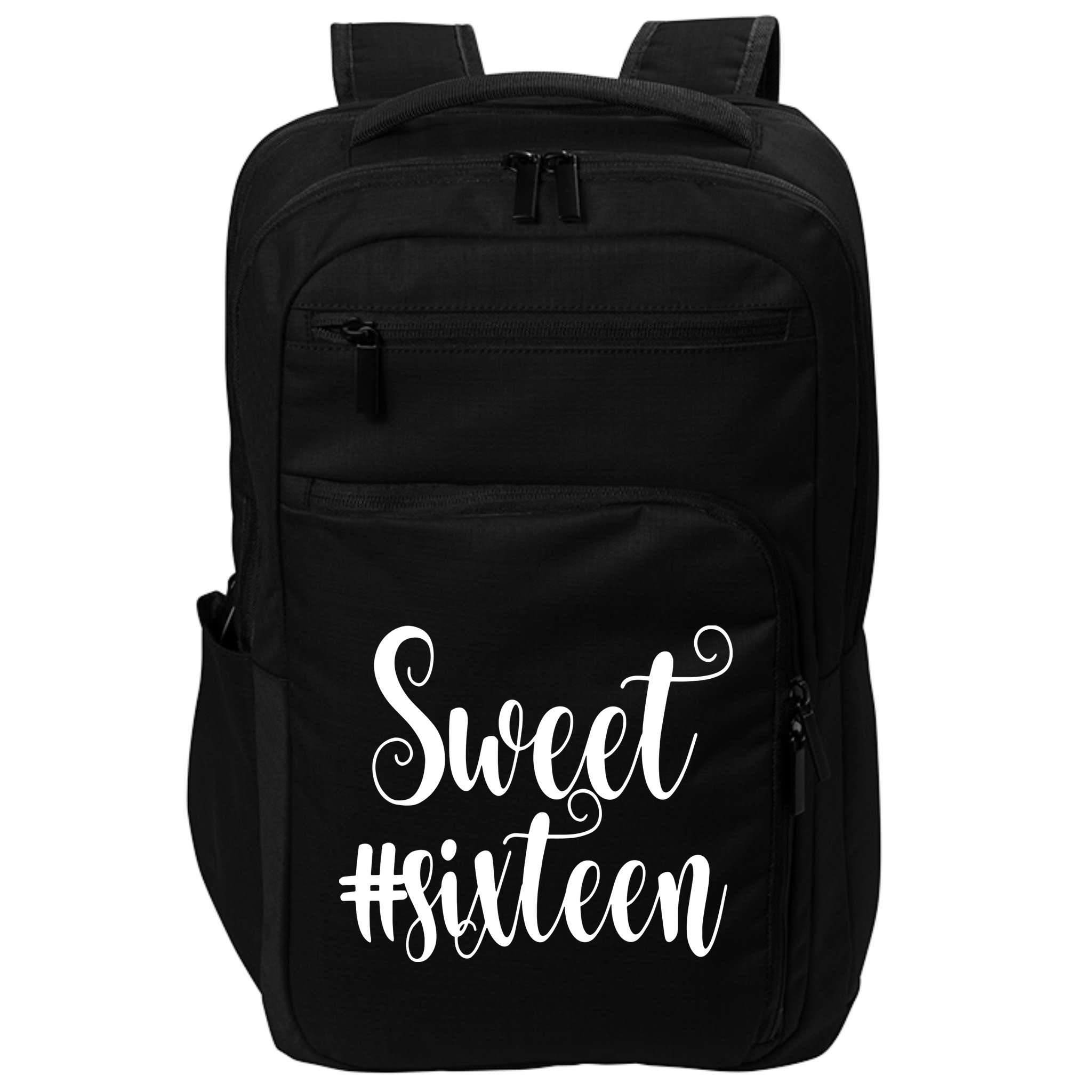 16th Birthday Gift Teen Sweet Sixteen 16 Rose Gold Impact Tech Backpack