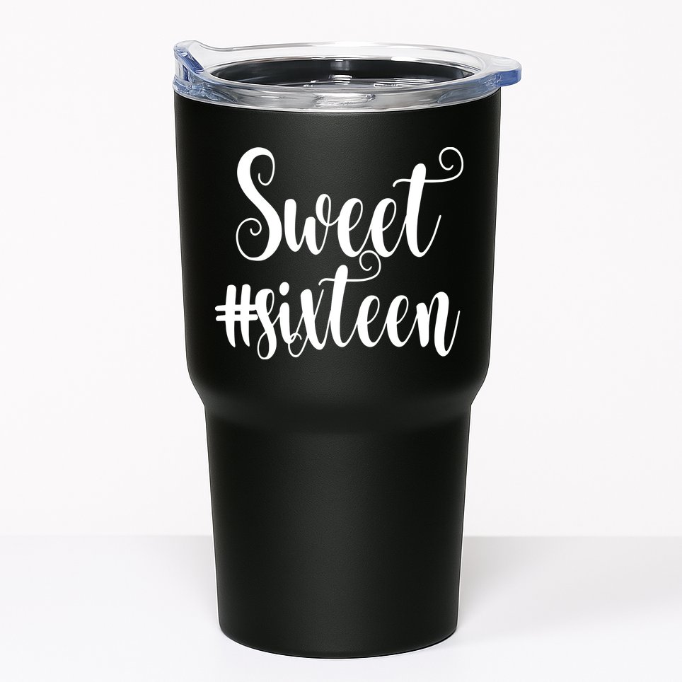 16th Birthday Gift Teen Sweet Sixteen 16 Rose Gold Tumbler