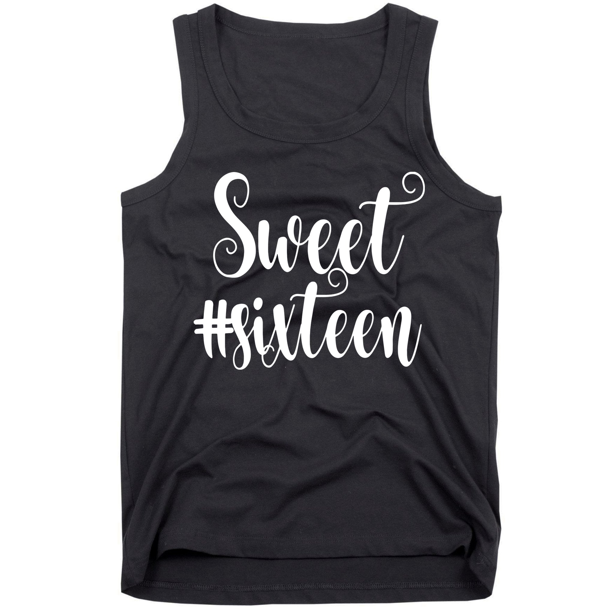 16th Birthday Gift Teen Sweet Sixteen 16 Rose Gold Tank Top