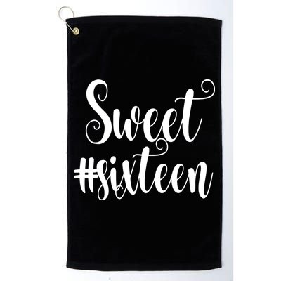 16th Birthday Gift Teen Sweet Sixteen 16 Rose Gold Golf Towel