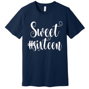 16th Birthday Gift Teen Sweet Sixteen 16 Rose Gold Premium T-Shirt