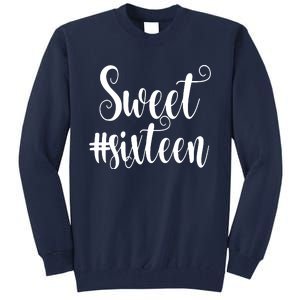 16th Birthday Gift Teen Sweet Sixteen 16 Rose Gold Tall Sweatshirt