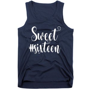 16th Birthday Gift Teen Sweet Sixteen 16 Rose Gold Tank Top