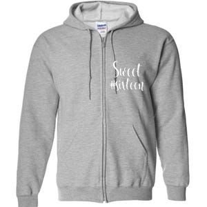 16th Birthday Gift Teen Sweet Sixteen 16 Rose Gold Full Zip Hoodie