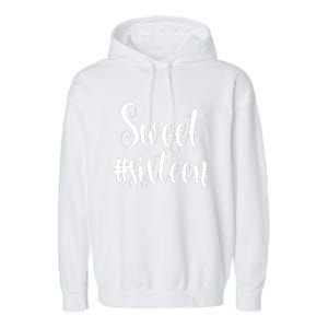 16th Birthday Gift Teen Sweet Sixteen 16 Rose Gold Garment-Dyed Fleece Hoodie