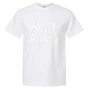 16th Birthday Gift Teen Sweet Sixteen 16 Rose Gold Garment-Dyed Heavyweight T-Shirt